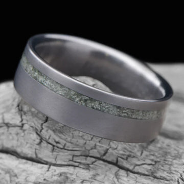 Tantalum Men's Wedding Band with Jade Inlay | 7mm – Sesto Synergy