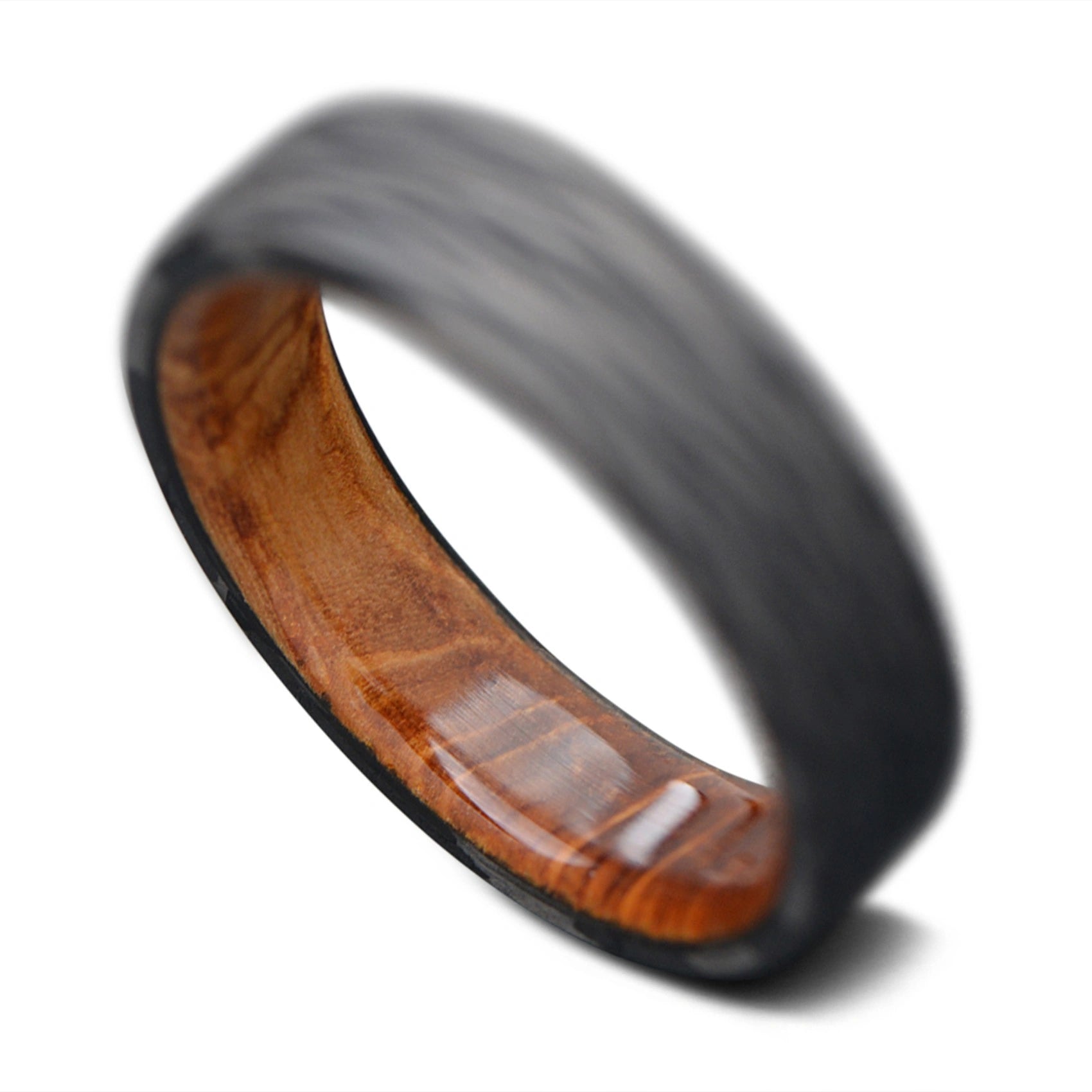 Back of CarbonX core ring with Whiskey Barrel Oak, 7mm -THE CROSSROADS
