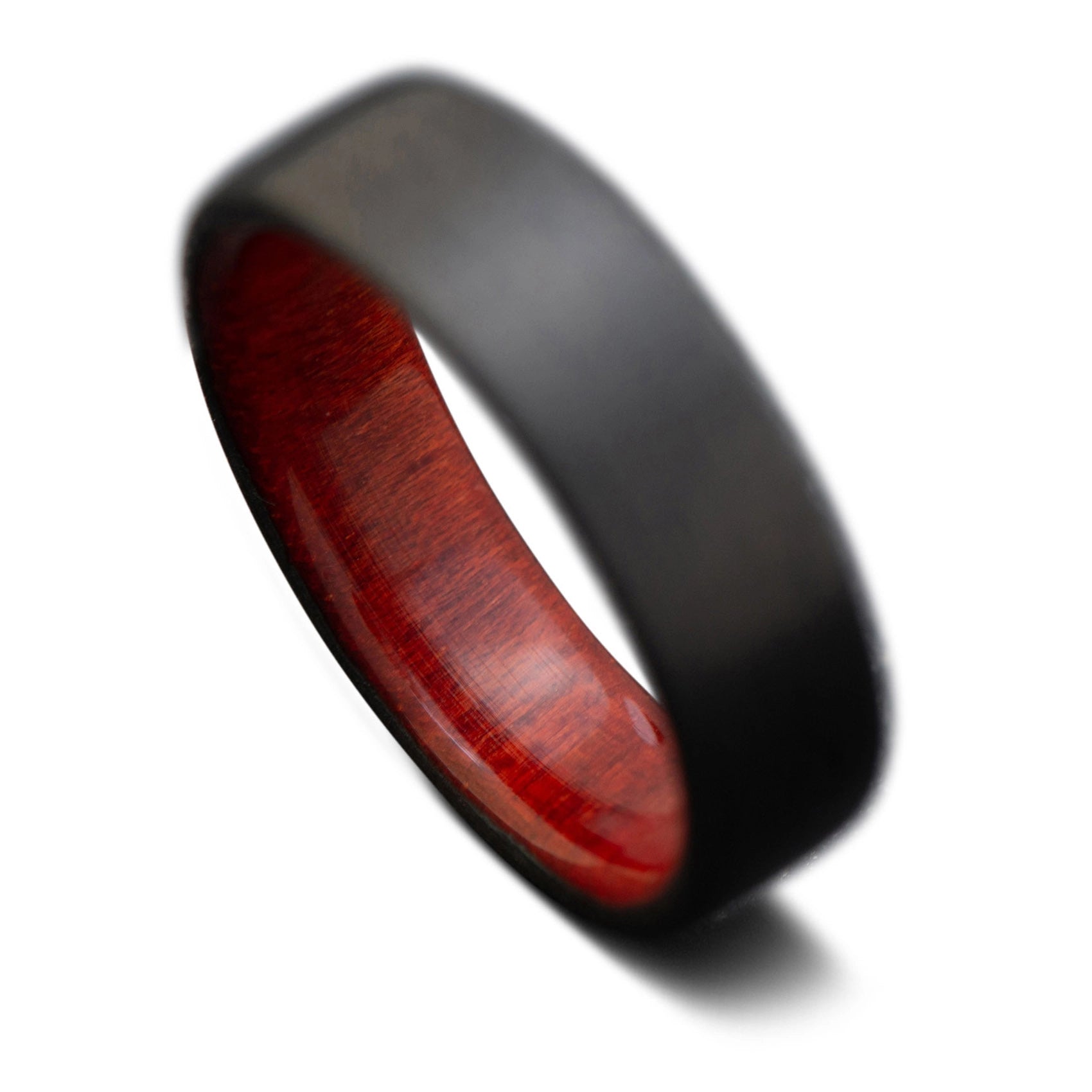 Carbon fiber ring with Bloodwood inner sleeve