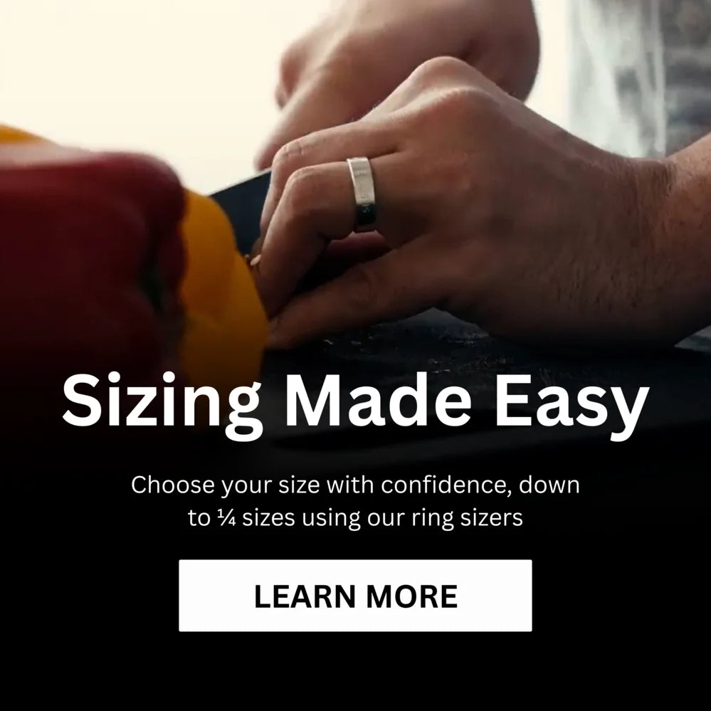 Find your perfect ring size at home with our precision sizing kit. Choose with confidence down to ¼ sizes to ensure a flawless, comfortable fit.
