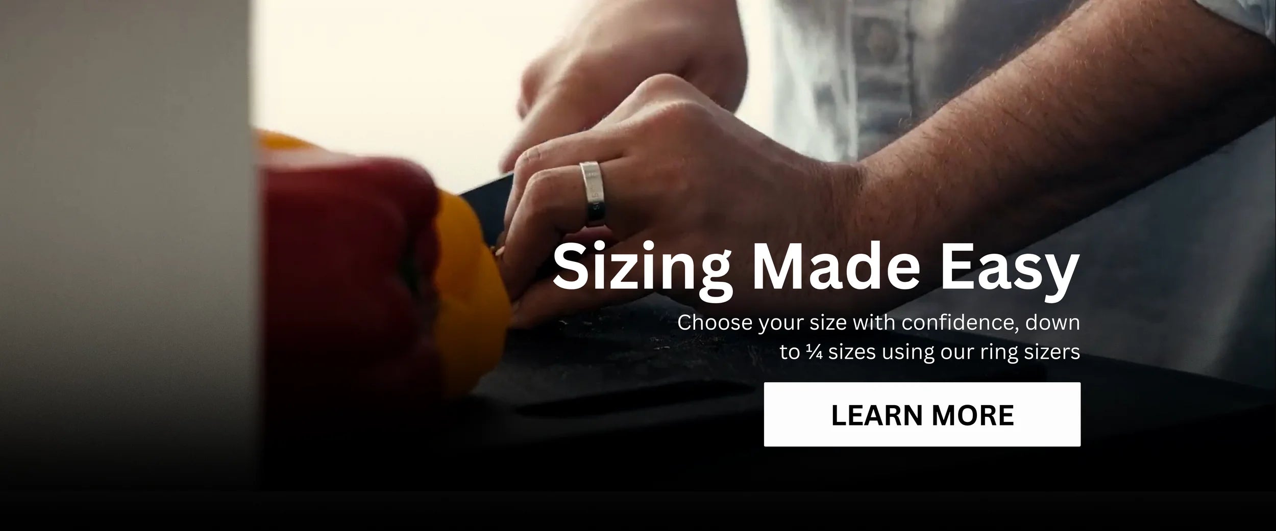 Find your perfect ring size at home with our precision sizing kit. Choose with confidence down to ¼ sizes to ensure a flawless, comfortable fit.