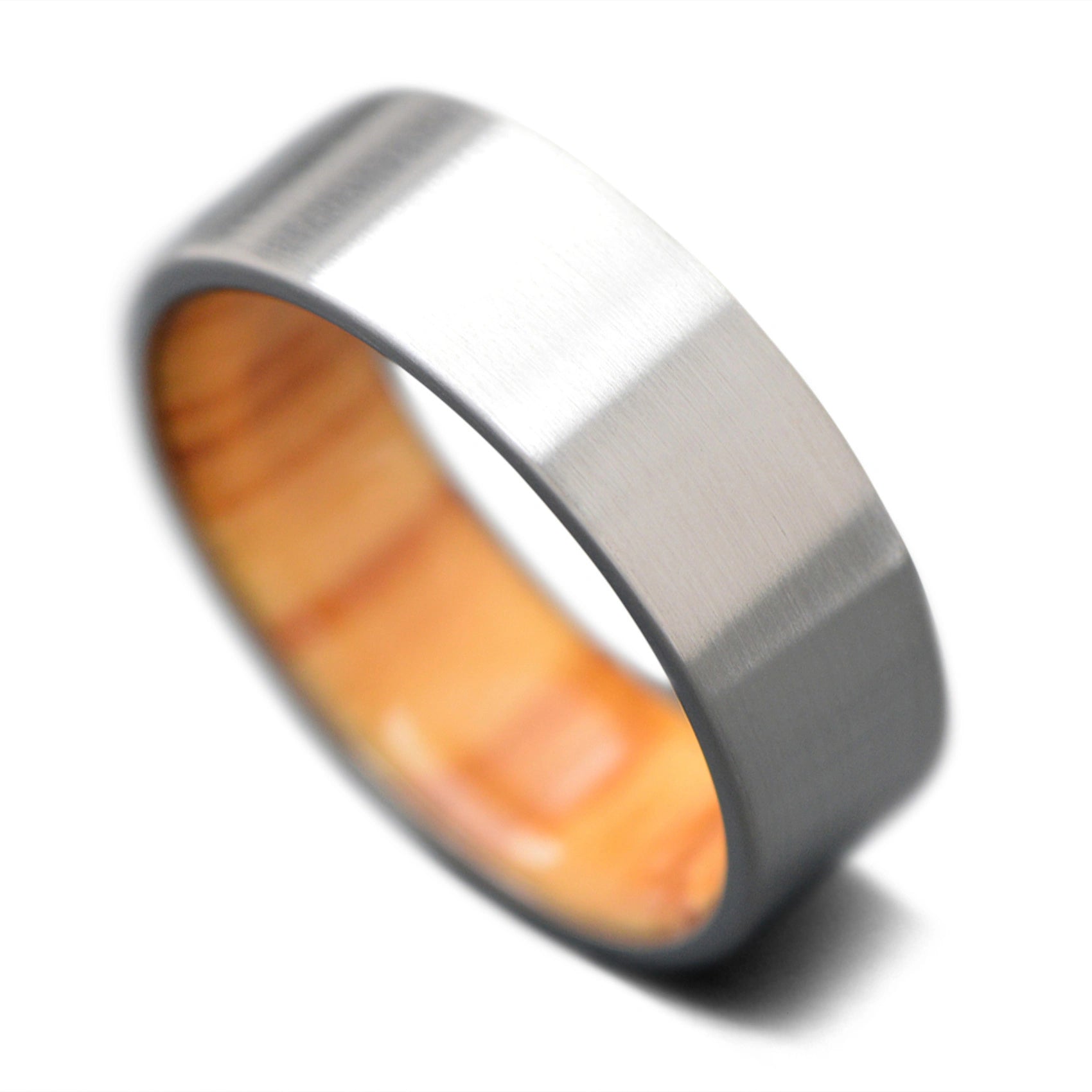 Titanium Core Ring with Olivewood inner sleeve, 8mm -THE TITAN