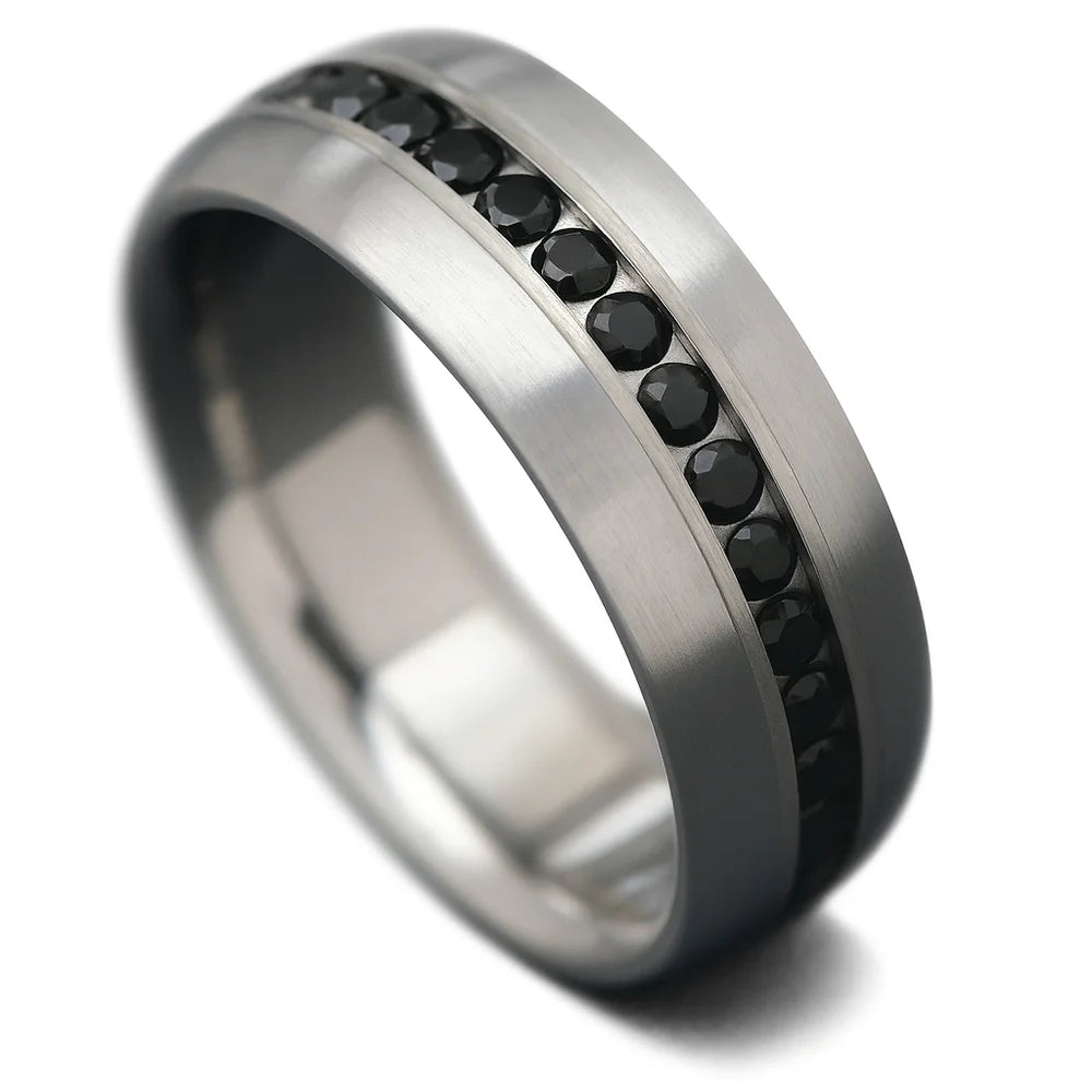 The Goblin: Black Zirconium Men's Wedding Band The Goblin: Black Zirconium Men's Wedding Band