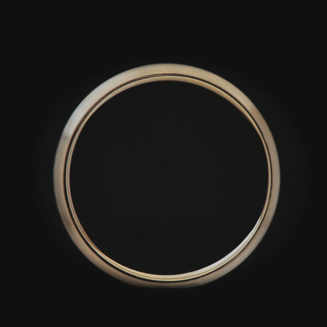 10KY gold wedding band with malachite inlay, 8mm mens ring, brushed domed profile, unique custom design, free engraving available