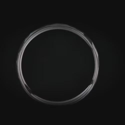 Titanium wedding band with meteorite inlay, free engraving, 7mm mens wedding ring, unique faceted domed design.