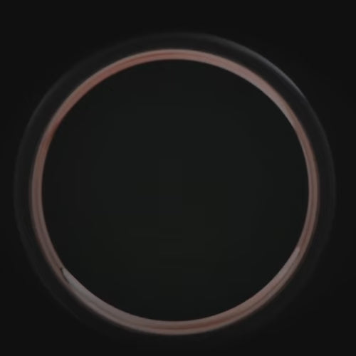 Black titanium wedding band with 14K rose gold inner sleeve, 4mm width, custom simple design, unique wedding ring with free engraving option.