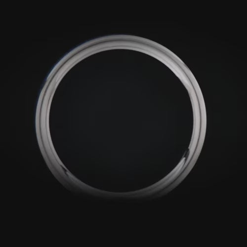 Titanium wedding band with central lapis lazuli inlay, free engraving, 5mm custom simple ring, unique wedding band design.