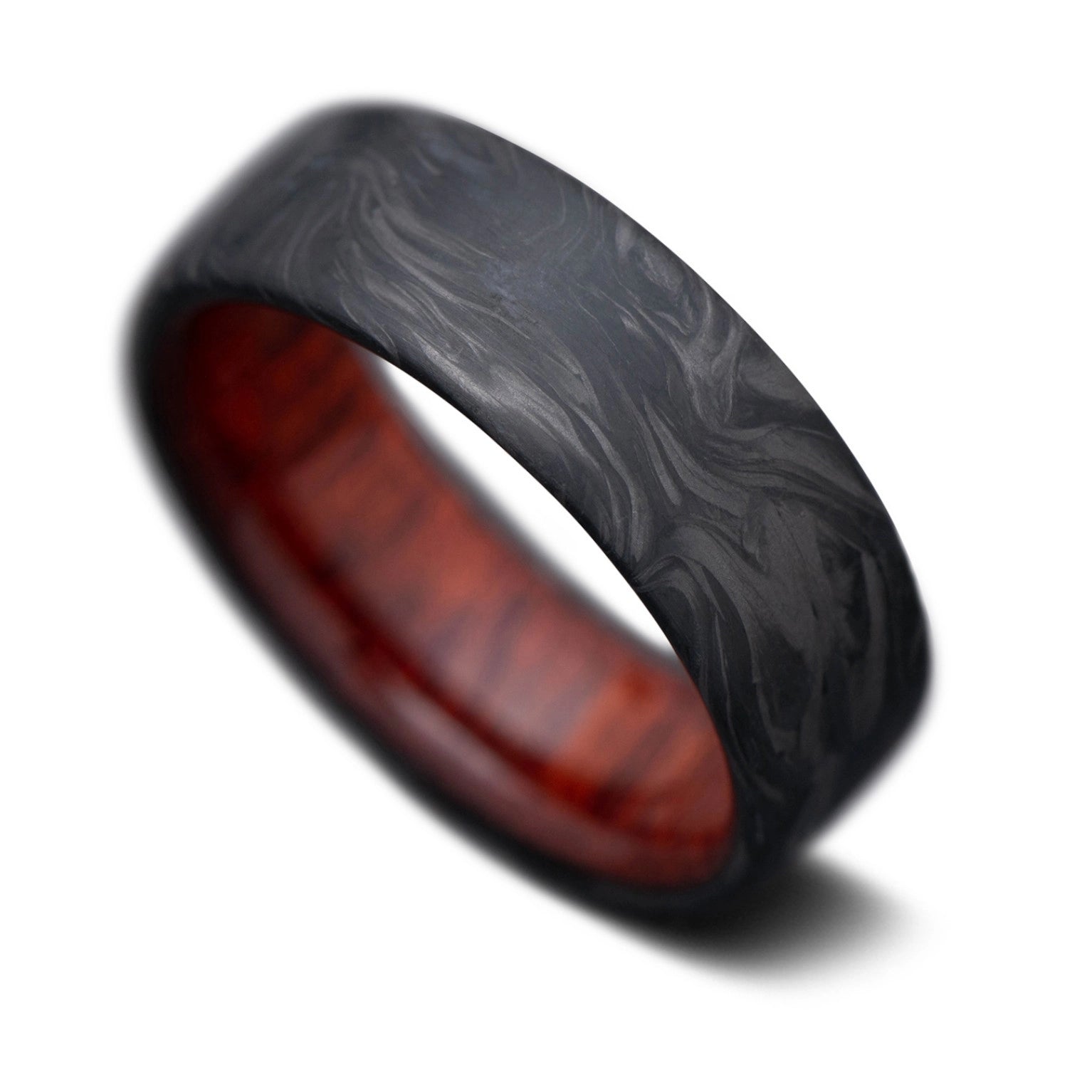 CarbonForged Core Ring with  Bloodwood inner sleeve, 7mm -THE QUEST