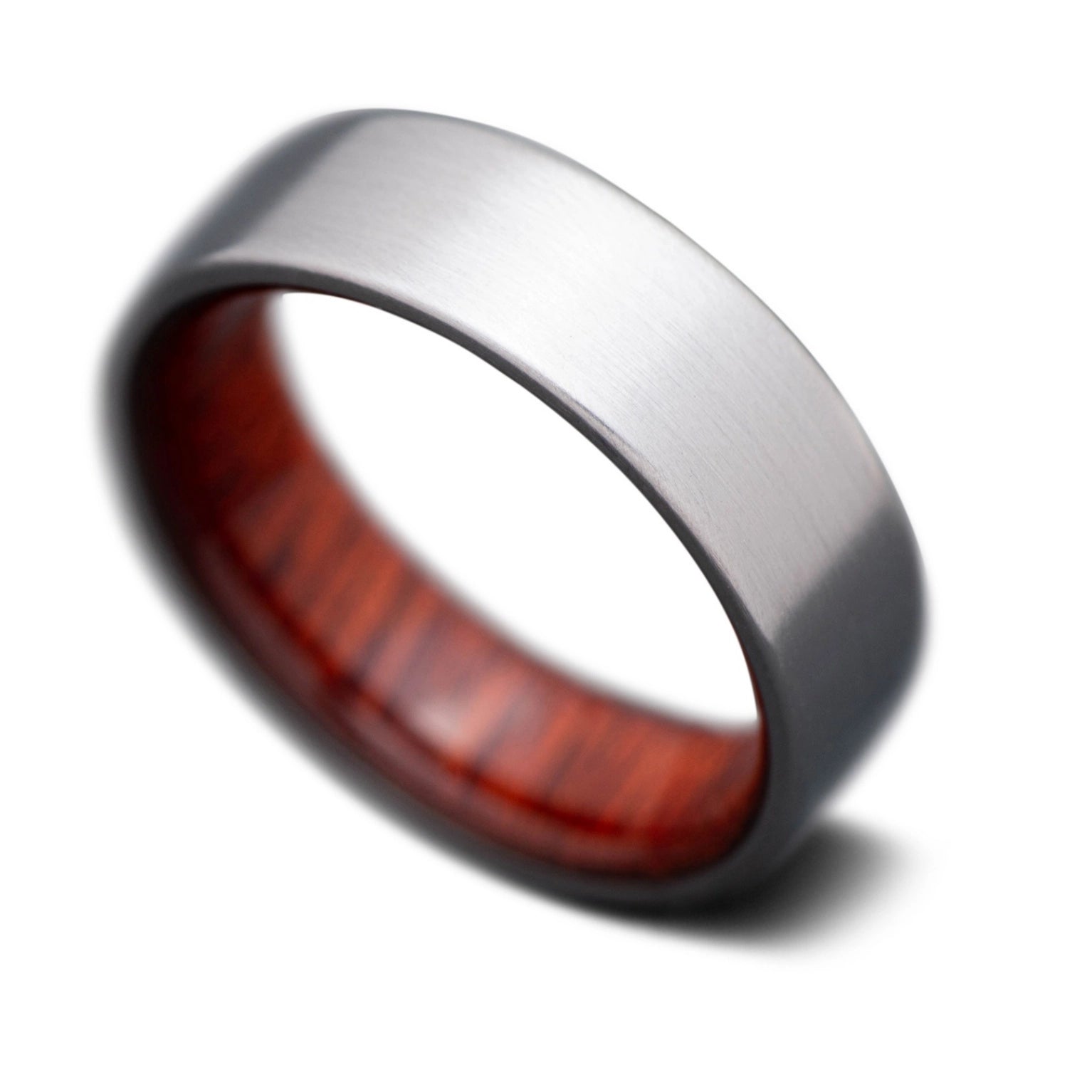 Titanium Core Ring with  Bloodwood inner sleeve, 7mm -THE TITAN