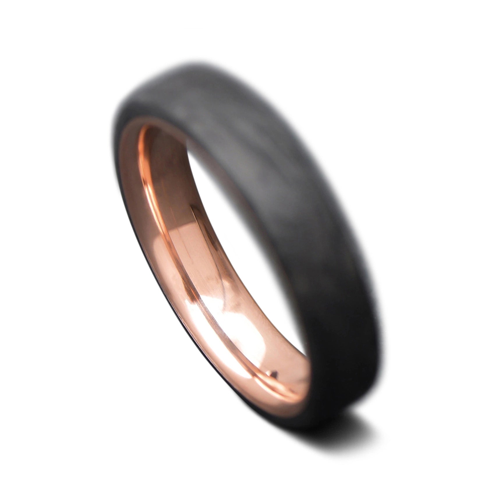  Back of CarbonForged Core Ring with Rose Gold inner sleeve, 5mm -THE QUEST