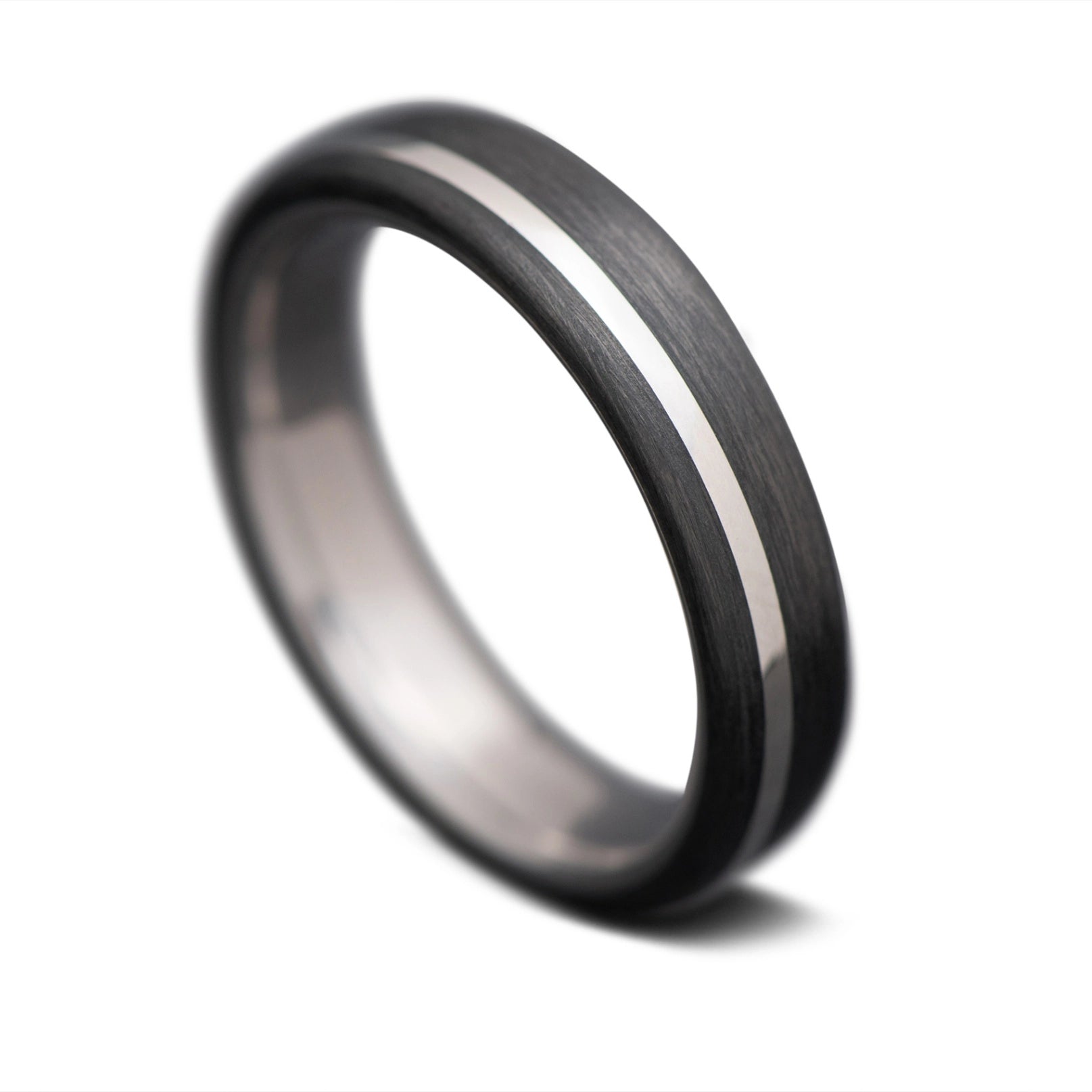 CarbonUni core ring with titanium inlay, 4mm -THE VERTEX