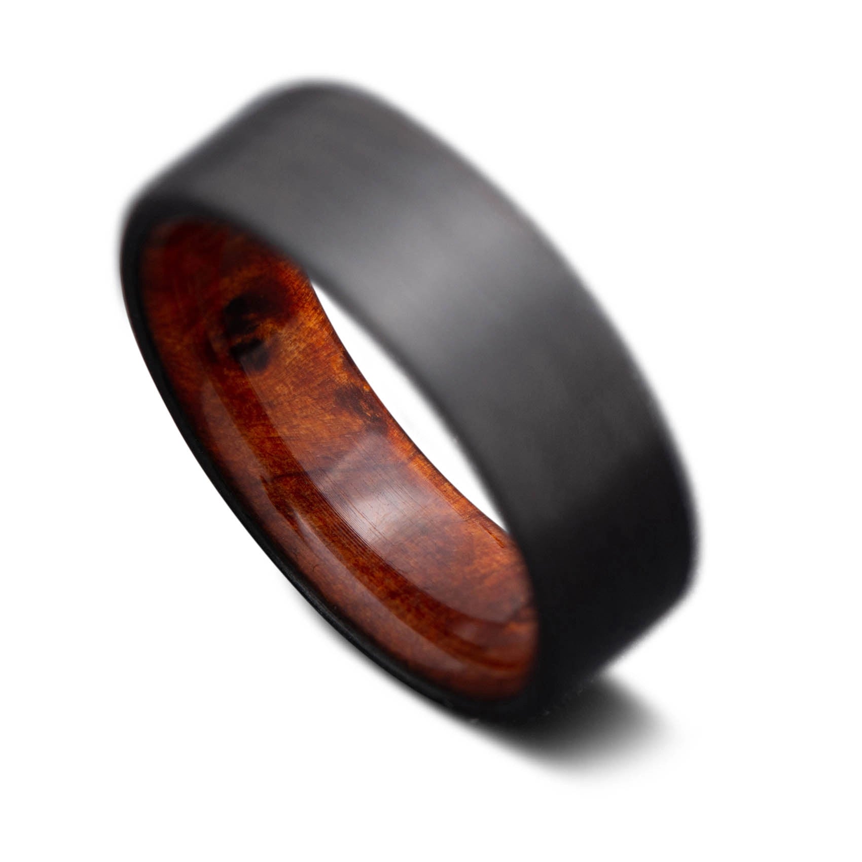 Back of CarbonUni Core Ring with Thuya wood inner sleeve, 7mm -THE QUANTUM