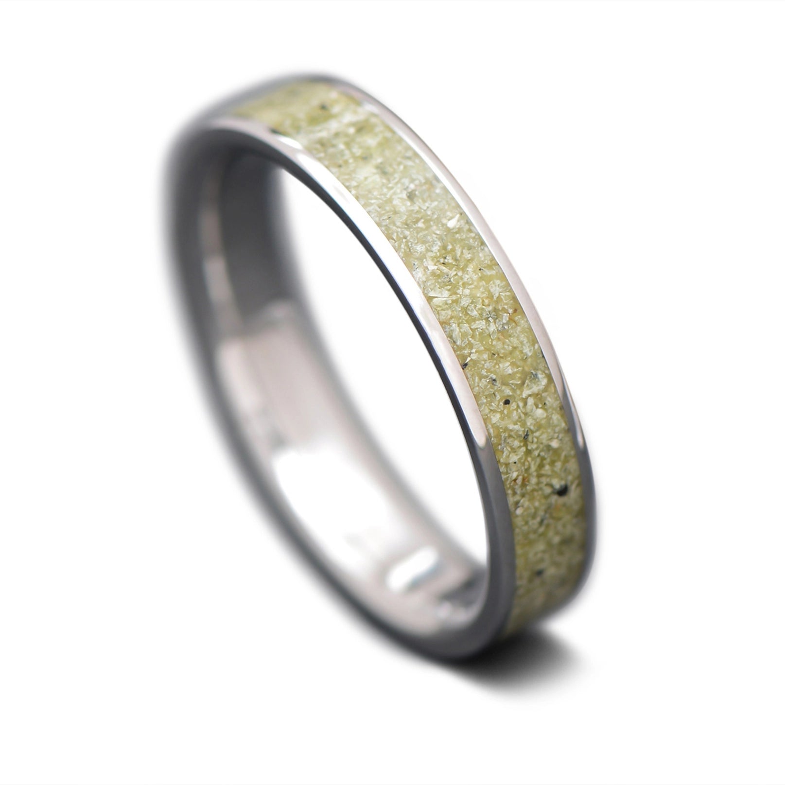  Titanium core ring with Jade inlay, 5mm -THE CORE