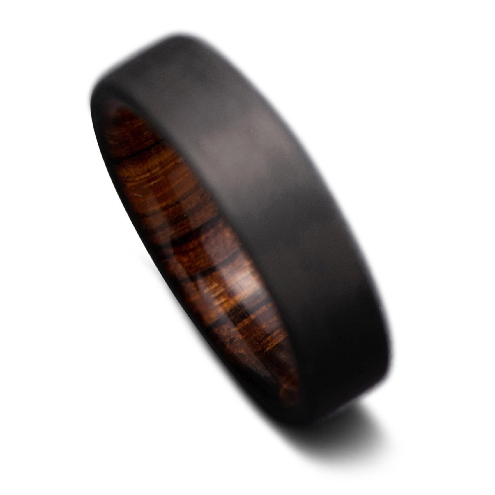  Back of CarbonUni Core Ring with Zebrano inner sleeve, 5mm - THE QUANTUM