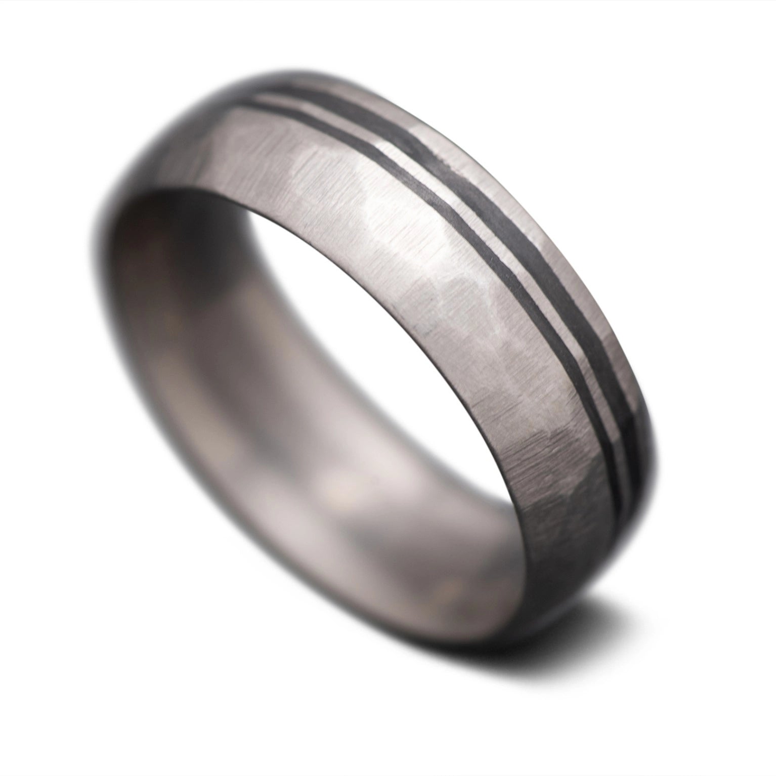 Titanium Core Ring with Unidirectional inlay, 7mm -THE GUARDIAN